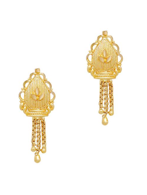 gold brass studs earring - 19667177 - Very Small Image - 1