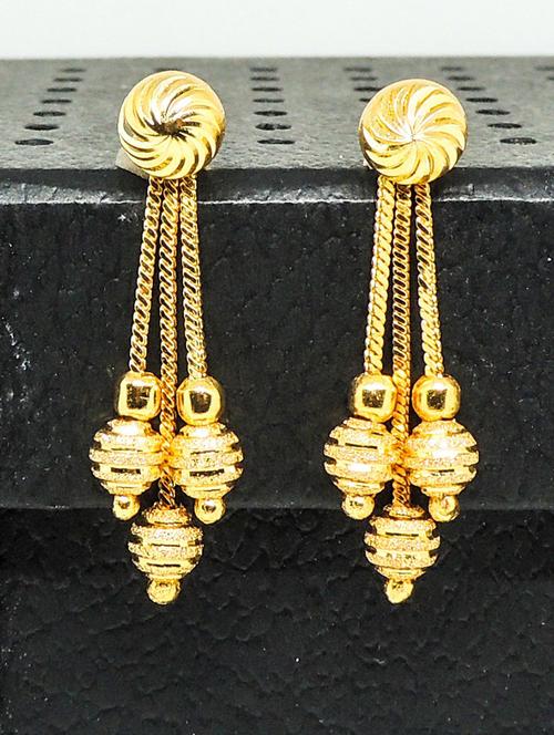 gold brass studs earring - 19667267 - Very Small Image - 1