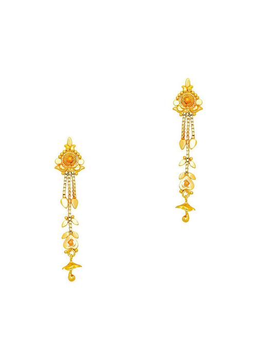 gold brass studs earring - 19667328 - Very Small Image - 1