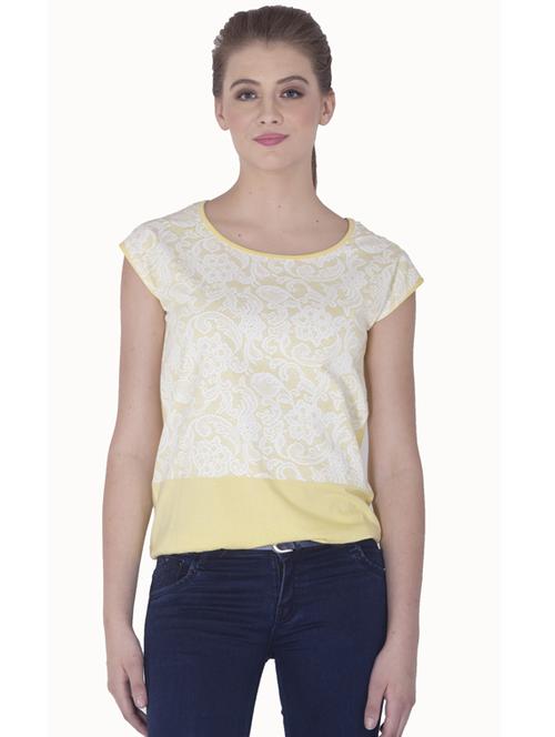 women round neck front print top - 19668966 - Very Small Image - 1