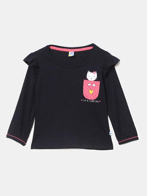 boys round neck front print t-shirt - 19670478 - Very Small Image - 1