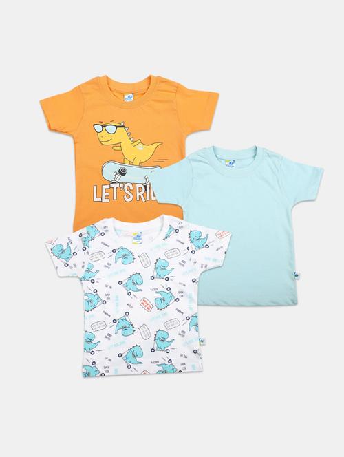 Pack Of 3 Printed Round Neck T-shirt - 19670481 - Very Small Image - 1