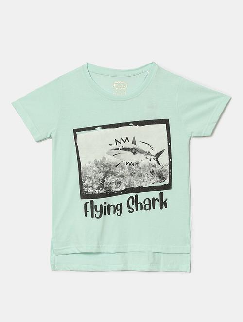 girls round neck front print t-shirt - 19670586 - Very Small Image - 1