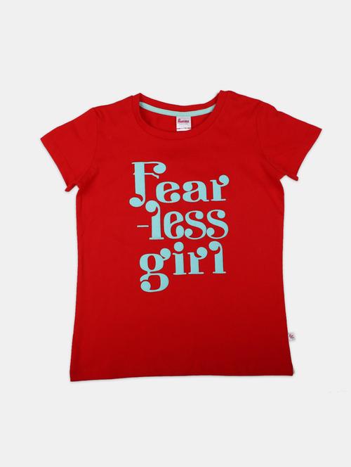 girls round neck front print t-shirt  - 19670720 - Very Small Image - 1