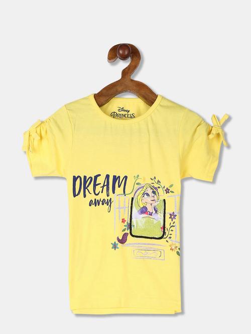 girls round neck front print t-shirt  - 19670736 - Very Small Image - 1