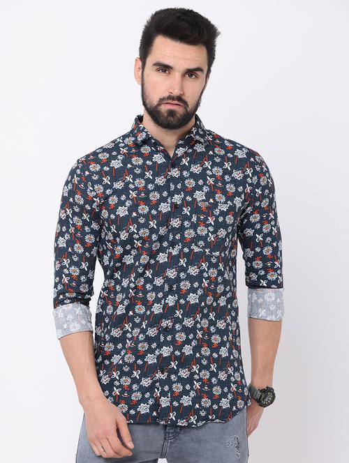 mens florals casual shirt - 19672266 - Very Small Image - 1