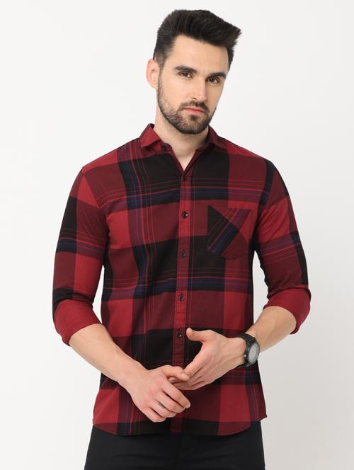mens checks casual shirt - 19672289 - Very Small Image - 1