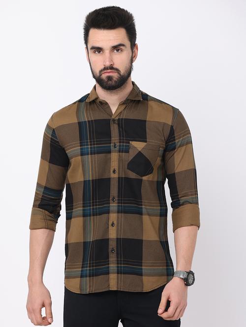 mens checks casual shirt - 19672291 - Very Small Image - 1