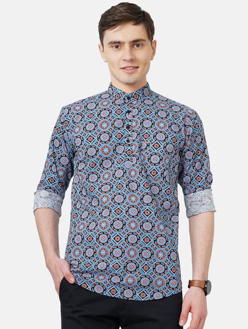 mens printed casual shirt - 19672335 - Very Small Image - 1