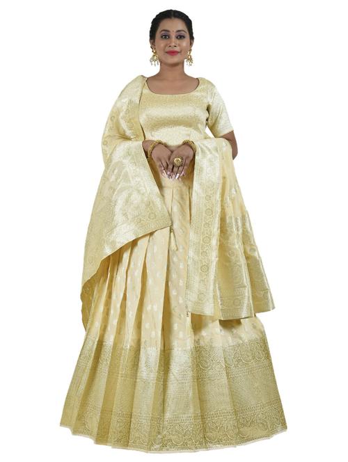 self designed woven pleated lehenga choli with dupatta - 19679114 - Very Small Image - 1