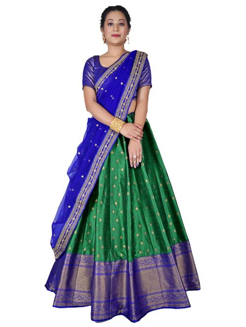 self designed woven lehenga choli with dupatta - 19679160 - Very Small Image - 1