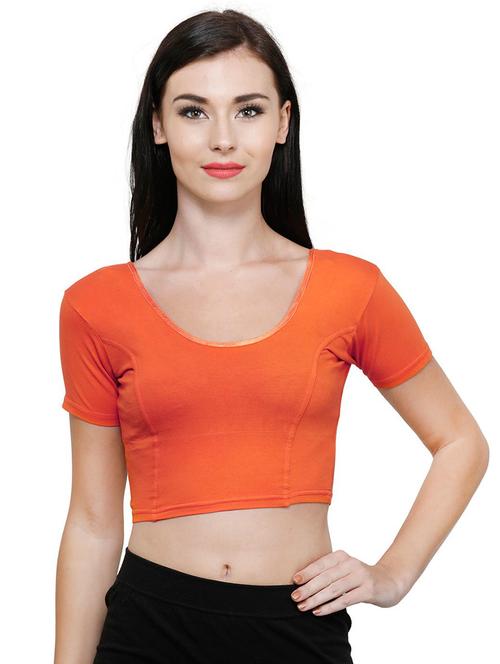 women solid round neck stitched blouse - 19682064 - Very Small Image - 1