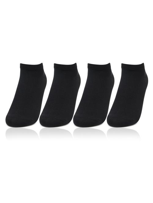 pack of 4 solid black ankle socks - 19688971 - Very Small Image - 1