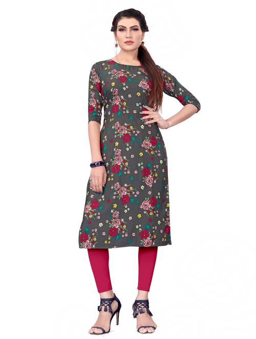 women's straight kurta - 19689246 - Very Small Image - 1