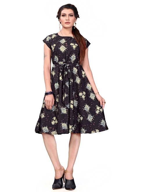 women's fit & flare floral dress - 19689880 - Very Small Image - 1