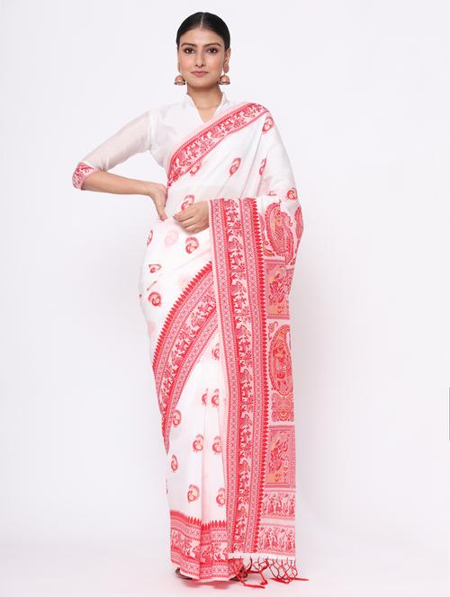 printed baluchari saree with blouse - 19690610 - Very Small Image - 1