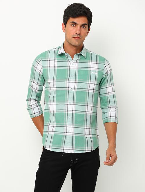 mens checks casual shirt - 19693274 - Very Small Image - 1