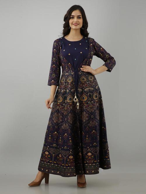 women's kurta with jacket kurta - 19693695 - Very Small Image - 1