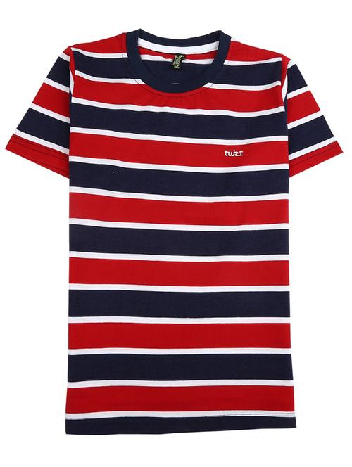 boys round neck striped t-shirt - 19694337 - Very Small Image - 1