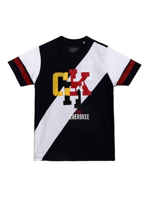 multi colored printed round neck t-shirt - 19694379 - Very Small Image - 1