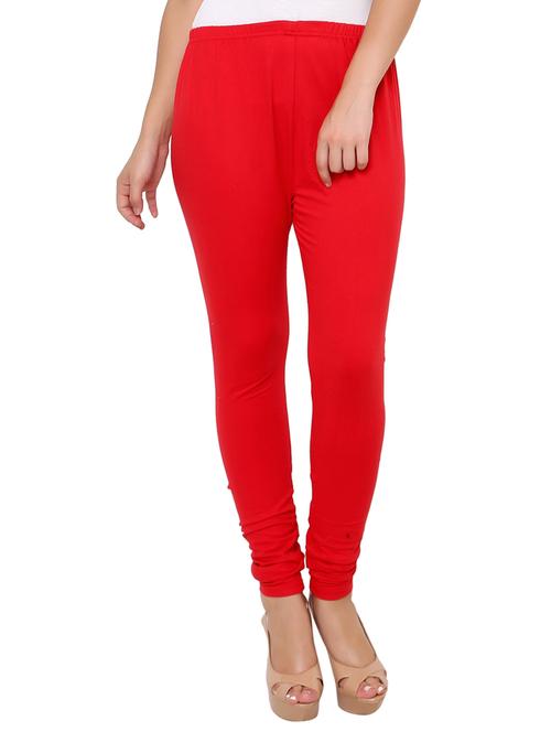red cotton blend leggings - 19694886 - Very Small Image - 1