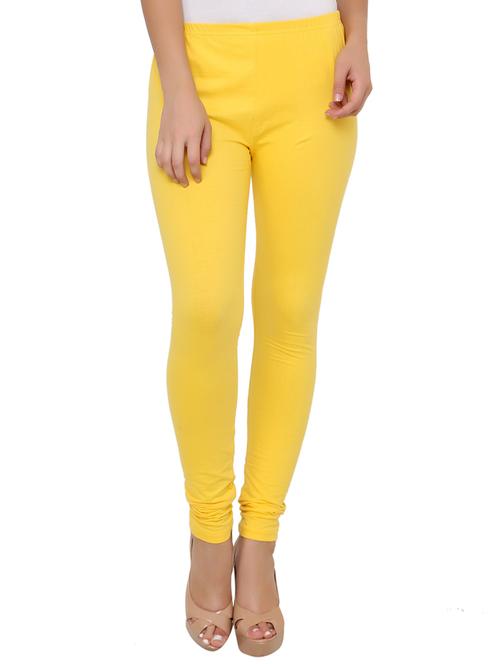 yellow cotton lycra leggings - 19694889 - Very Small Image - 1