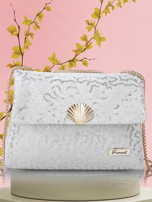 silver leatherette (pu) sling bag - 19695762 - Very Small Image - 1