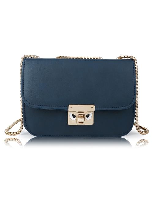 blue leatherette (pu) sling bag - 19695783 - Very Small Image - 1