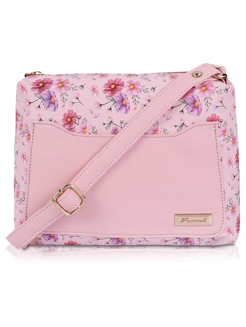 pink leatherette (pu) sling bag - 19695813 - Very Small Image - 1
