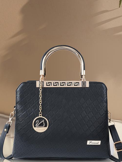 black leatherette (pu) handbag - 19695827 - Very Small Image - 1