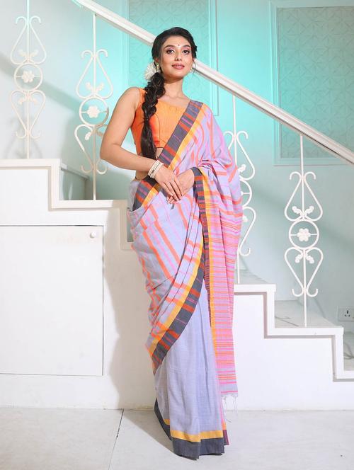women's self design grey colored saree with blouse - 19696084 - Very Small Image - 1