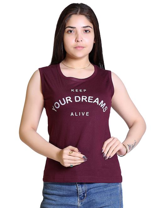 women's chest print round neck t-shirt - 19696613 - Very Small Image - 1