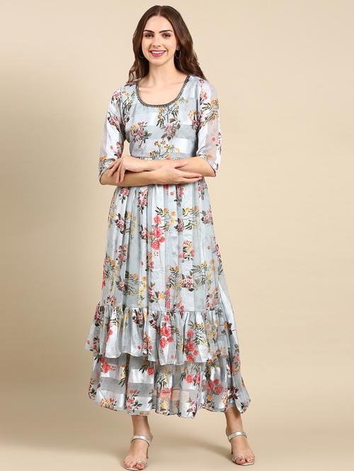 women's fit & flare floral dress - 19698856 - Very Small Image - 1