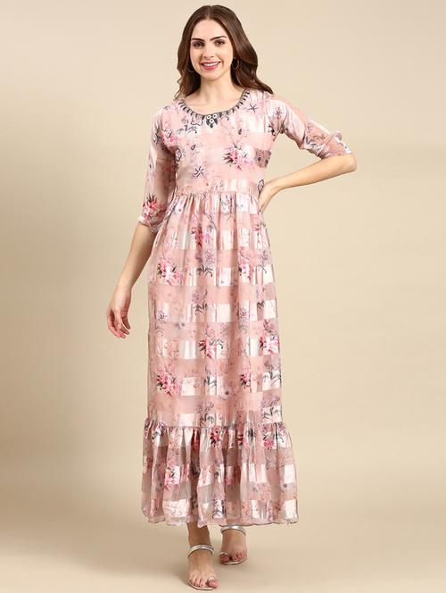 Women's Tiered Dress Floral Dress - 19698863 - Very Small Image - 1