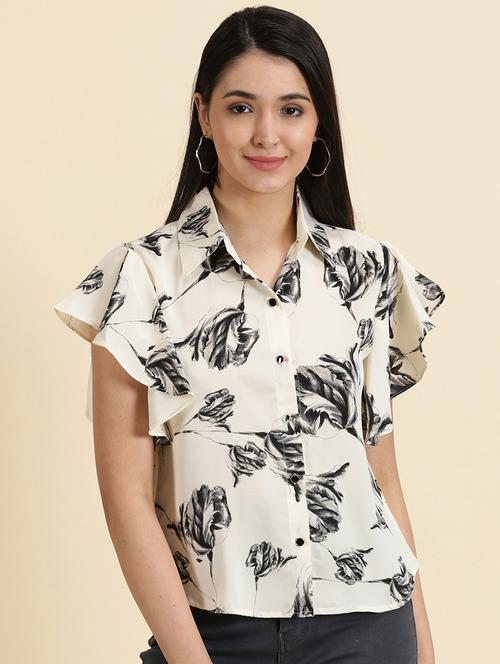 women's straight collared top - 19699118 - Very Small Image - 1