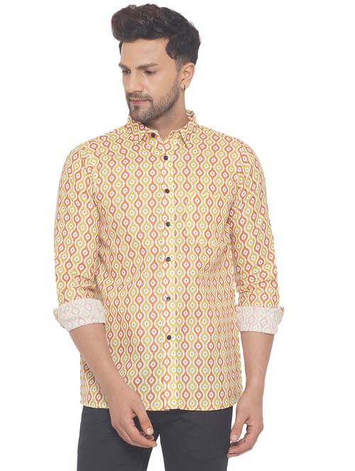 mens geometric casual shirt - 19699208 - Very Small Image - 1