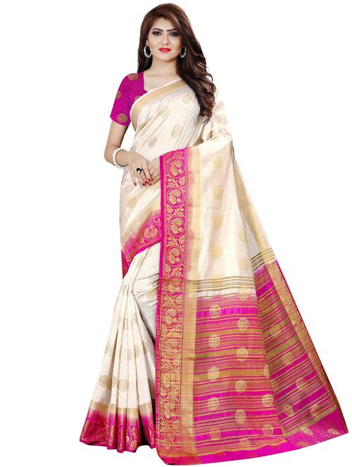 self design kanjivaram saree with blouse - 19699667 - Very Small Image - 1