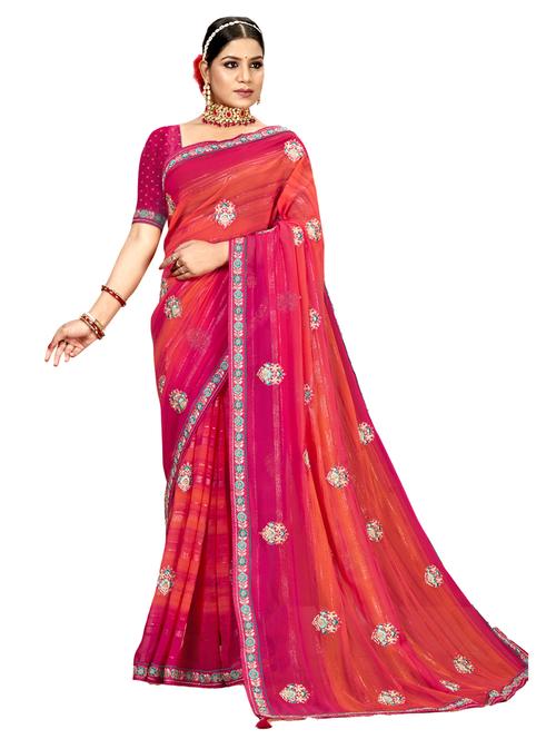 self designed woven saree with blouse - 19700129 - Very Small Image - 1