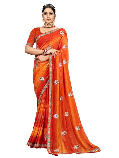 women's embroidered saree - 19700131 - Very Small Image - 1