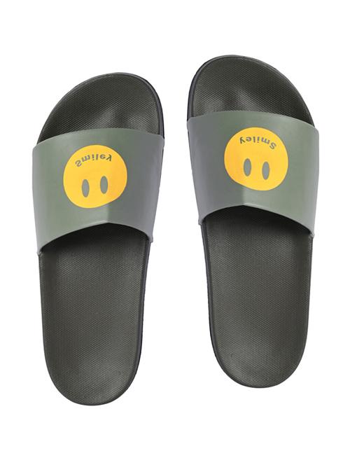 grey leatherette slip on flip flops - 19700194 - Very Small Image - 1