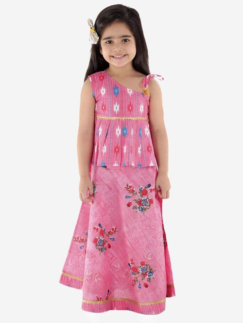 pink printed lehenga choli - 19701365 - Very Small Image - 1