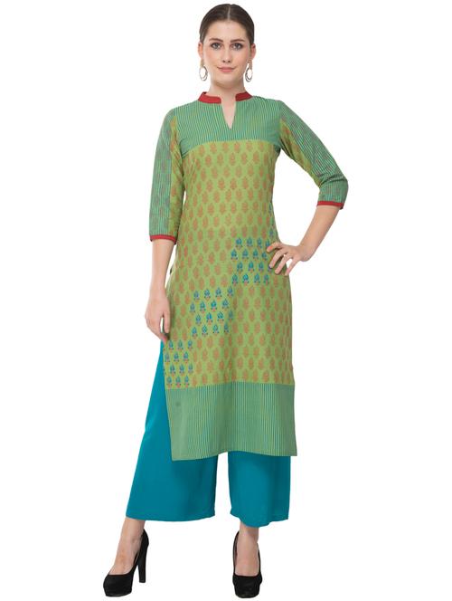 women's straight kurta - 19701586 - Very Small Image - 1