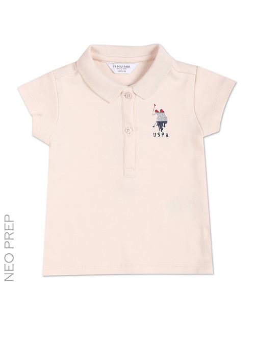 solid rosewater pink logo detailed polo t-shirt - 19703715 - Very Small Image - 1