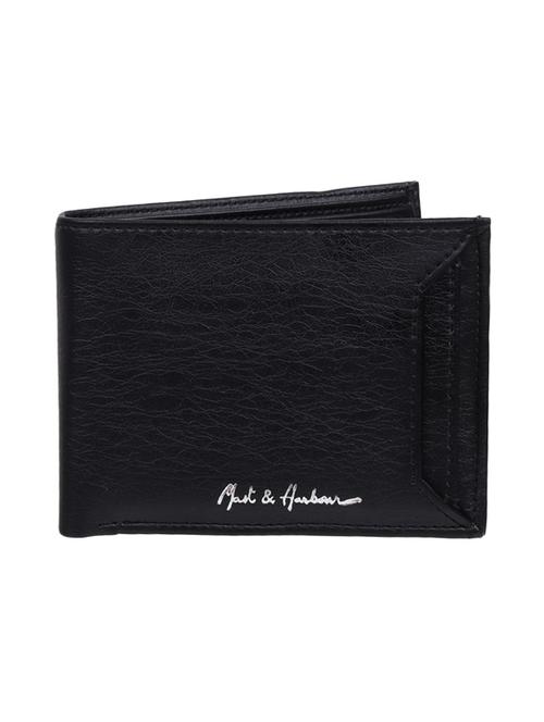 Black Leatherette Wallet - 19707920 - Very Small Image - 1