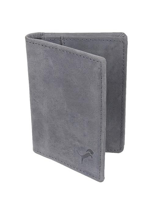 Grey Genuine Leather Wallet - 19707976 - Very Small Image - 1
