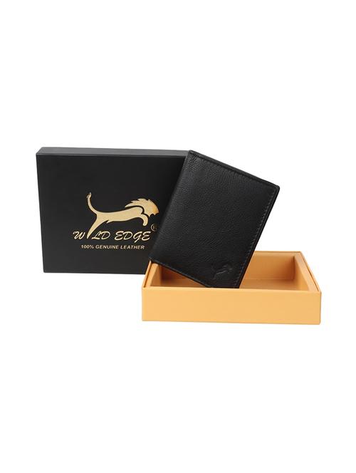 Black Genuine Leather Wallet - 19707978 - Very Small Image - 1