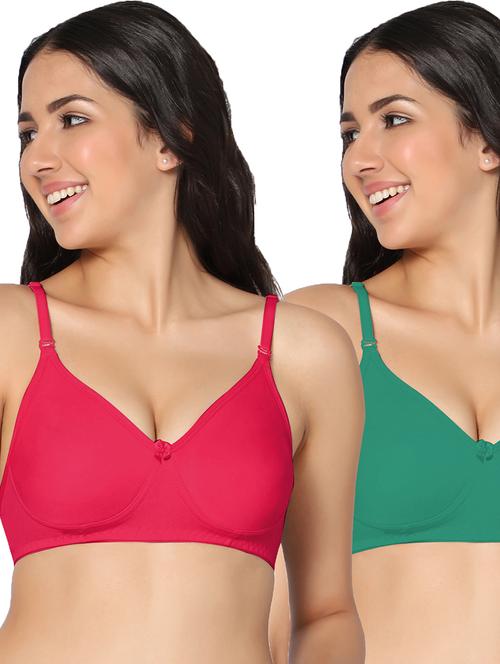 multi colored cotton tshirt bra - 19710581 - Very Small Image - 1