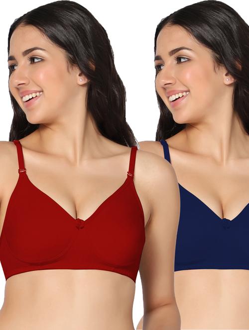 multi colored cotton tshirt bra - 19710588 - Very Small Image - 1