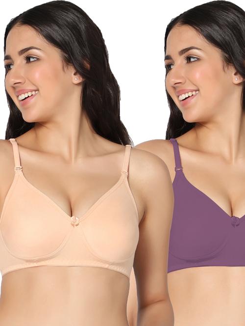 multi colored cotton tshirt bra - 19710593 - Very Small Image - 1