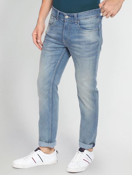 light blue cotton blend jeans - 19712788 - Very Small Image - 1